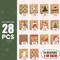 28 Pack Christmas Kraft Gift Bags with Handles, 9x7.5x3.5 Christmas Gift Bags, Christmas Goody Bags for Christmas Holidays Party Favors and Presents